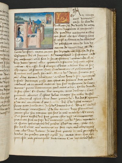 MS Hunter 252 101r Hundred News Newsのページ、c.1461-62 作： French School