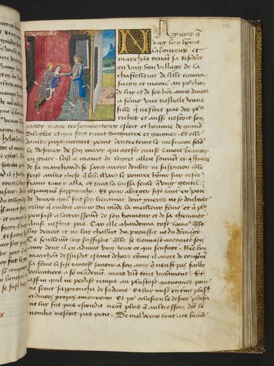 MS Hunter 252 103r Hundred News News、c.1461-62のページ 作： French School
