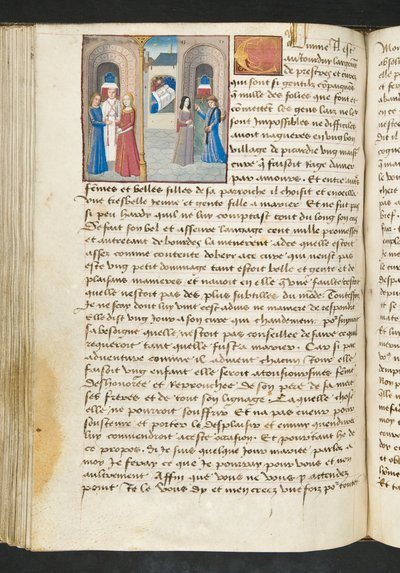 MSハンター252 105vページ、ハンドレッドニュースニュース、c.1461-62 作： French School