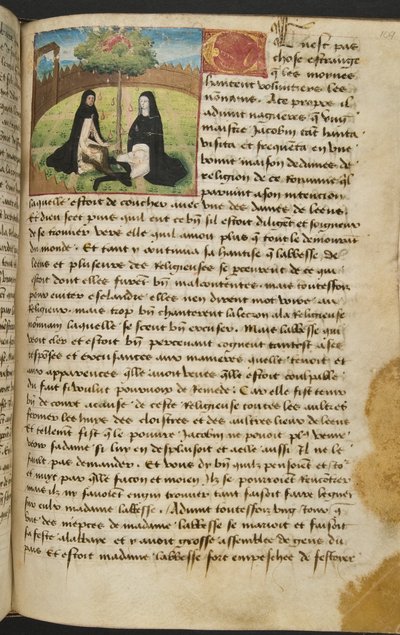 MS Hunter 252 109r Hundred News Newsのページ、c.1461-62 作： French School