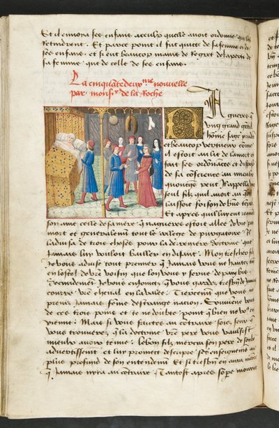 MS Hunter 252 117vページ、ハンドレッドニュースニュース、c.1461-62 作： French School
