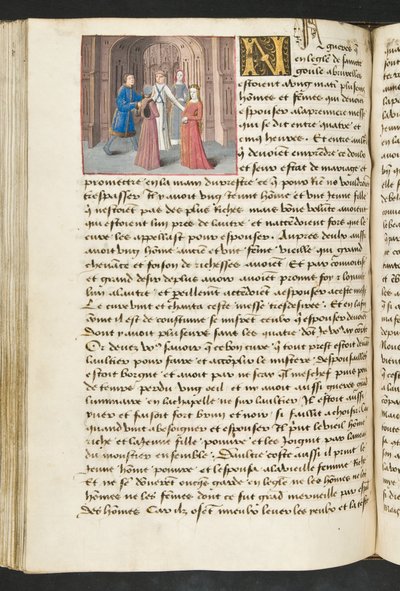 MS Hunter 252 120v Page from Hundred News News、c.1461-62 作： French School