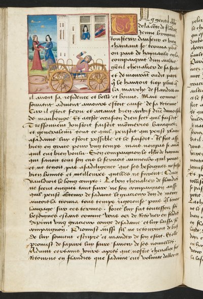 MSハンター252 122vページ、ハンドレッドニュースニュース、c.1461-62 作： French School