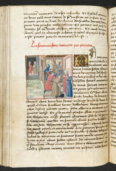 MSハンター252 132vページ、ハンドレッドニュースニュース、c.1461-62 作： French School