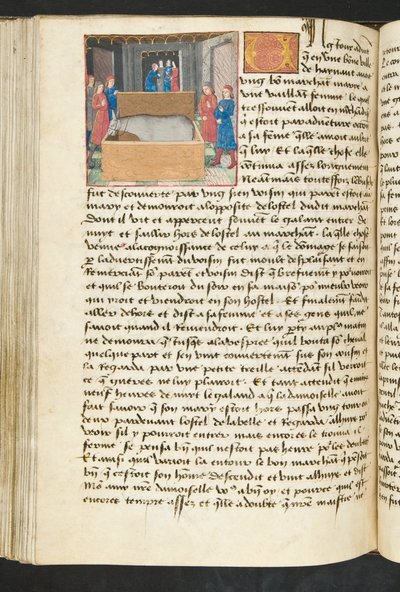 MSハンター252 134vページ、ハンドレッドニュースニュース、c.1461-62 作： French School