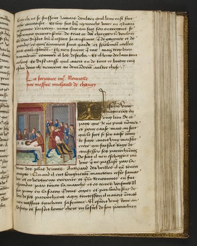 MSハンター252 143rページ、ハンドレッドニュースニュース、c.1461-62 作： French School