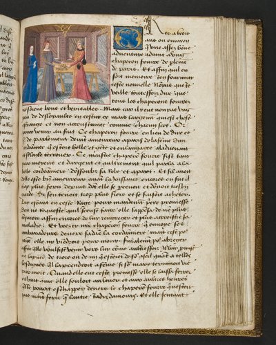 MS Hunter 252 148r Hundred News Newsからのページ、c.1461-62 作： French School