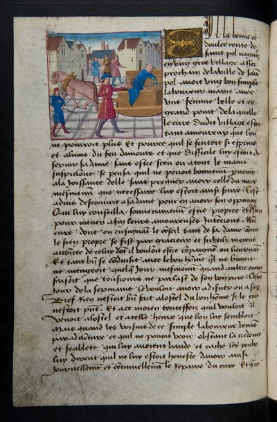 MS Hunter 252 157vページ、ハンドレッドニュースニュース、c.1461-62 作： French School