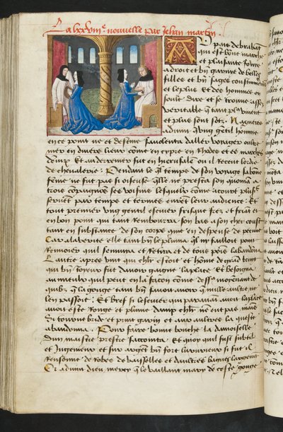 MS Hunter 252 165vページ、ハンドレッドニュースニュース、c.1461-62 作： French School