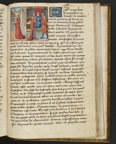 MS Hunter 252 189r Hundred News Newsのページ、c.1461-62 作： French School