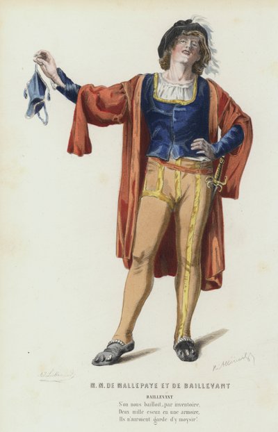 M M De Mallepaye Et De Baillevant (カラー彫刻) 作： French School