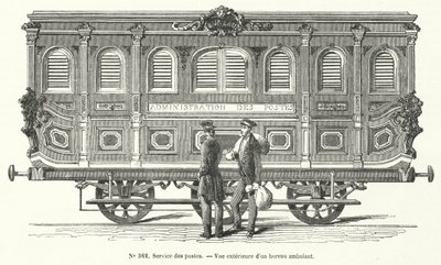 フランス国鉄の郵便馬車(彫刻) 作： French School