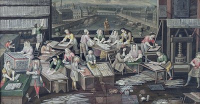 ドフィーヌの家のトランプの製造、ファンのためのデザイン、1680年頃 作： French School