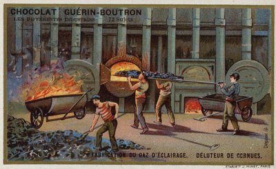 灯火用ガスの製造レトルトからのコークの除去（クロモリト 作： French School