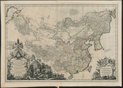 中国の地図、 作： French School