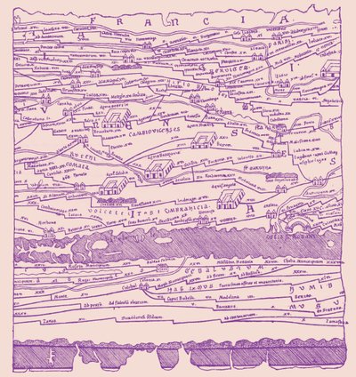 Mapa da Gália - fragmento 作： French School