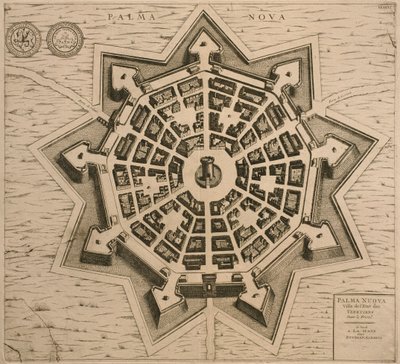 パルマノヴァの地図、レヴィルドベネティ、1704年、ハーグのRutgert Albertsから出版 作： French School