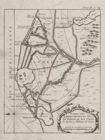 ナイル川デルタの地図 作： French School