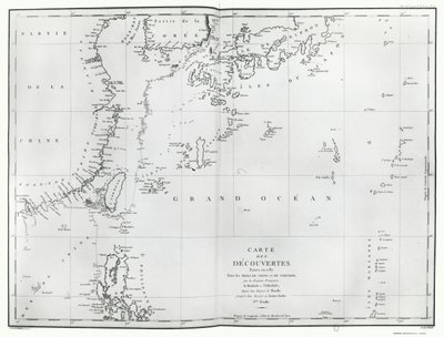ラ・ペルーズの旅程表から見た南シナ海の地図 作： French School