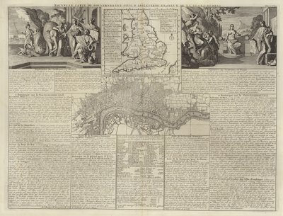 イギリスの文民政府の地図 作： French School