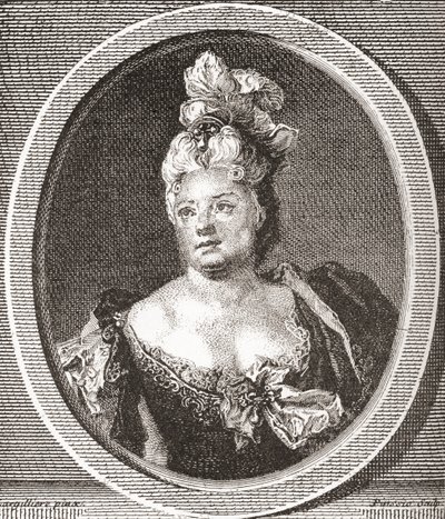 マリアンヌデュクロスドシャトーヌフ、1664年-1747年。フランスの女優。 Les Heures Libresから1908年に出版されました。 作： French School