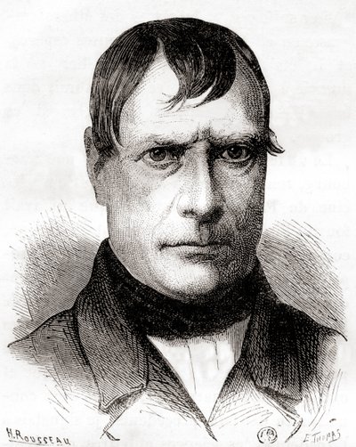 Marie Jean Pierre Flourens、1870年頃に出版された「Les Merveilles de la Science」より（リトグラフ）。 作： French School