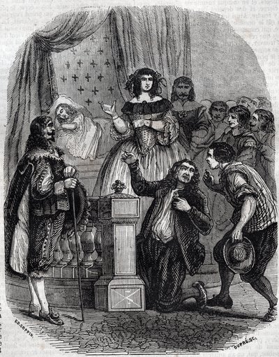ベッドで眠るマリー・ド・メディチ（1573-1642）フランス王妃、息子のための摂政 - マリー・ド・メディチ、フランス王アンリ4世の2番目の妻、ブルボン家の出身、息子のための摂政、息子のルイ13世を見せる摂政 作： French School