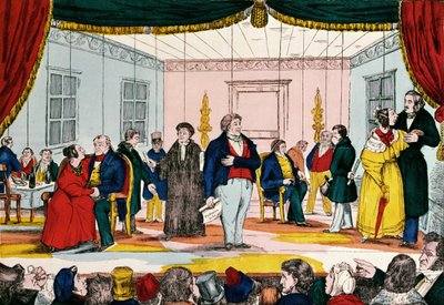 マリオネット、ブルジョワジーの風刺画、1839 作： French School