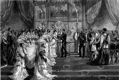 コンノート・ストラザーン家のアーサー王子（1850-1942）とプロイセンのマーガレット王女（1860-1917）の結婚 作： French School