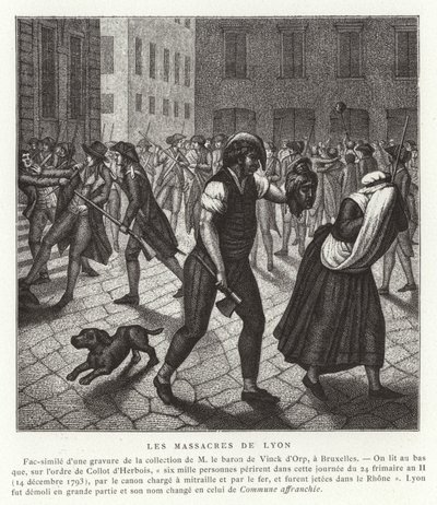 1793年12月、フランス革命、リヨンでの虐殺 作： French School