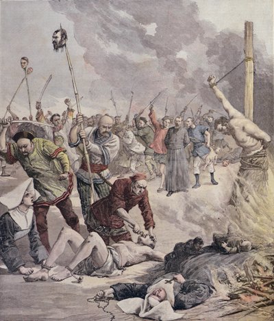 中国の虐殺、ルプティジャーナル、1891年 作： French School