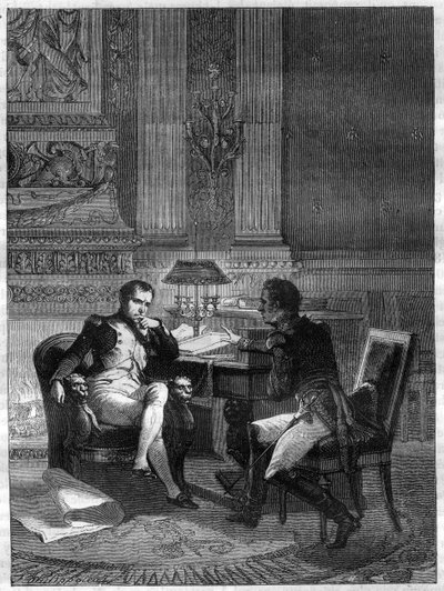 マクシミリアン・セバスティアン・フォイ（1775-1825）、フランスの将軍、ナポレオン1世にトーレス・ベドラスのラインの状況を報告 作： French School
