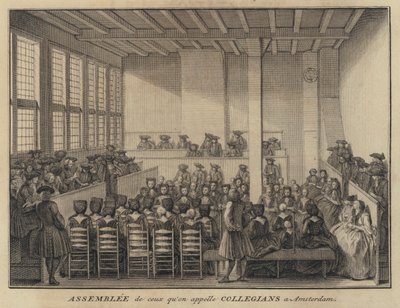 オランダ・アムステルダムでのコレジアンの会合（彫刻 作： French School