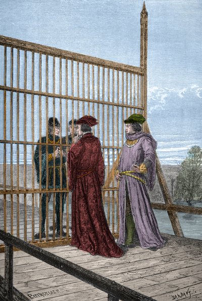 1475年8月29日、フランス王エドワード4世とルイ11世のPecquignyでの会談 - Treat de Picquigny（ソンム県）でのルイ11世とエドワード4世の会談により、百年戦争が終結する - 「L