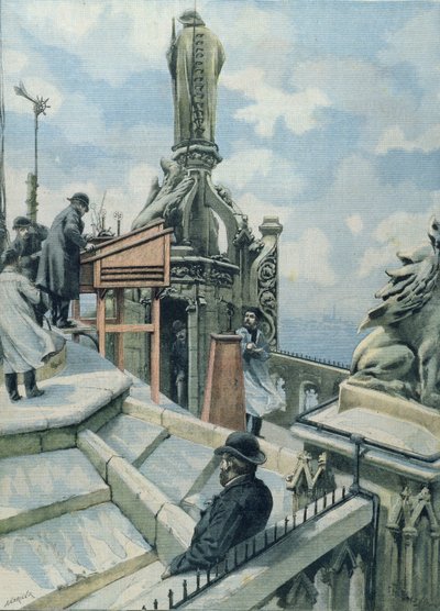 セントジャックツアーの気象観測所、1902年11月20日、ルプティパリジャンのイラスト 作： French School