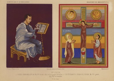9 世紀の装飾写本 (クロモリト) のミニチュア 作： French School
