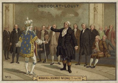 1789年6月23日の国会でのミラボー 作： French School