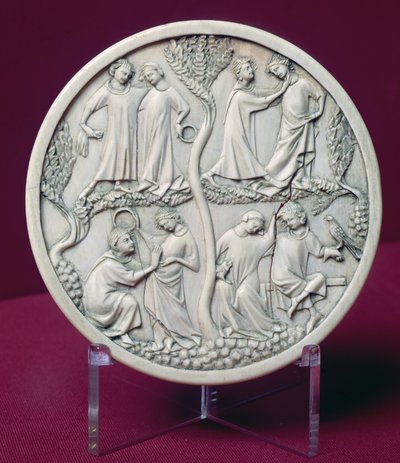 宮廷のシーンを描いたミラーケース、c.1320-30（170247も参照） 作： French School