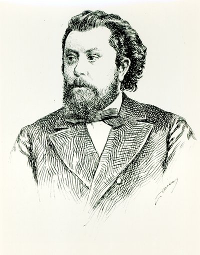 控えめなペトロヴィッチムソルグスキー（1835-81）、アルバートスビエ作のLHistoire de la Musique en Russieのイラスト、1898年、パリで出版 作： French School