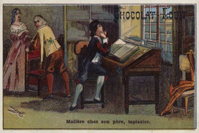 布張り職人の父親の家にいたフランスの劇作家モリエール 作： French School