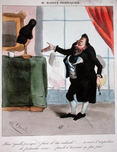 木工職人ムッシュ・メイユー」1840年頃（カラーリトグラフ） 作： French School