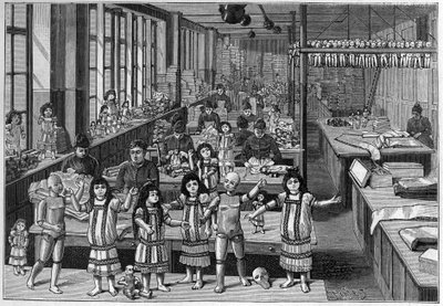 1888年、モントルイユの人形工場。 作： French School