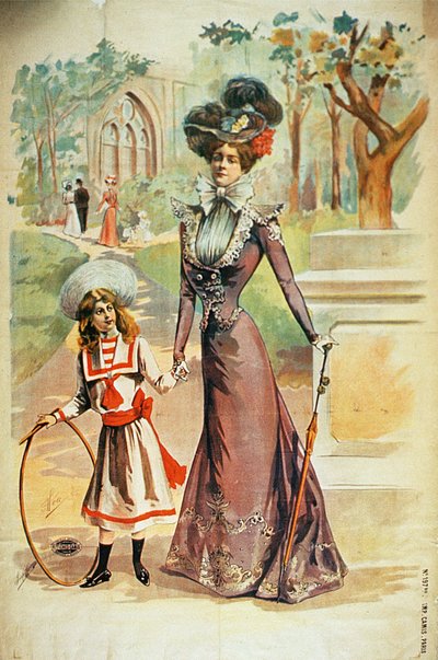 母と娘の散歩 作： French School
