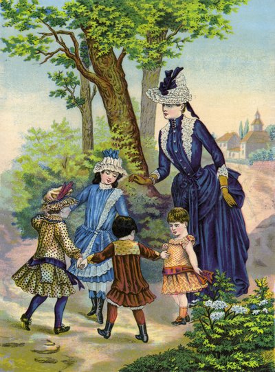 国で遊んでいる子供を持つ母 作： French School