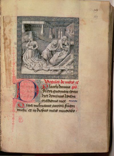 Ms.76 f.2 fol.169rブルゴーニュ公爵の時間による1454-55の死、抑留と埋葬 作： French School