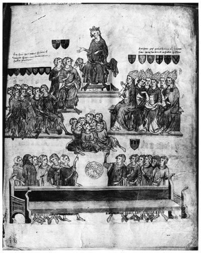 Ms.Fr. 18437フォーク。 2ピア裁判所は、Proce de de Robert III dArtois（1287-1342）comte de Beaumont、1336（85900も参照）のPhilippe VI（1293-1350）が主宰 作： French School