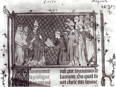 Ms.Fr. 5716 f.2 Martin IVの前のJean dAntioch、 『セントルイスの生命と奇跡』、c.1330-40 作： French School