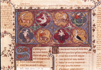 Ms 1044 f.16メタモルフォーゼ、Chretien Legouaisによって書かれたOvid Moraliseから 作： French School