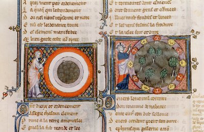 Ms 1044 fol.17v The Creation、Chretien Legouaisによって書かれたOvide Moraliseから 作： French School