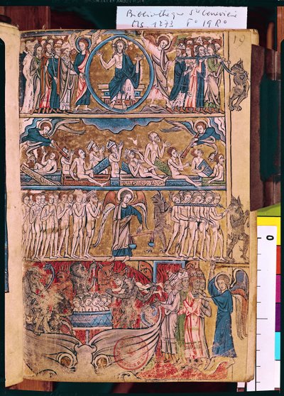 Ms 1273 f.19r最後の審判、詩篇 作： French School
